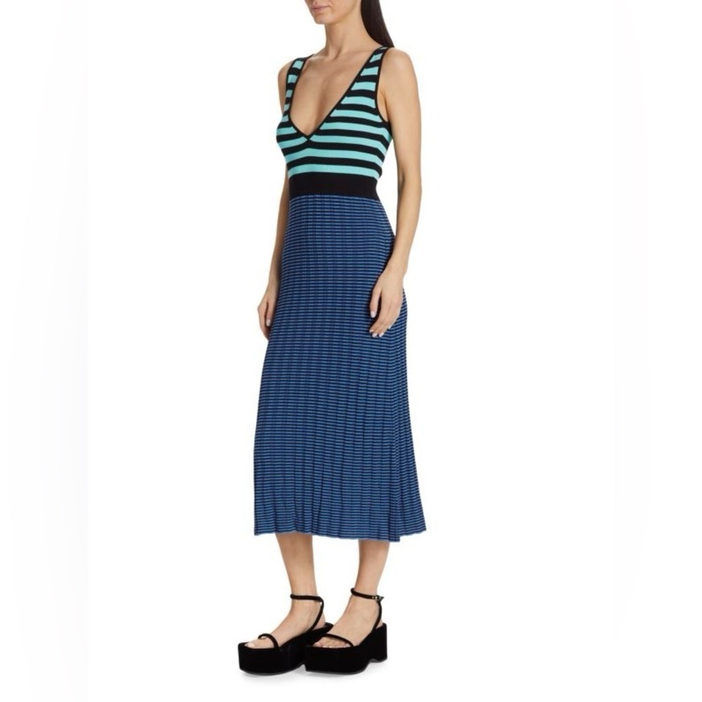 Proenza Schouler White Label Striped Knit Tank Midi Dress womens size Medium NEW